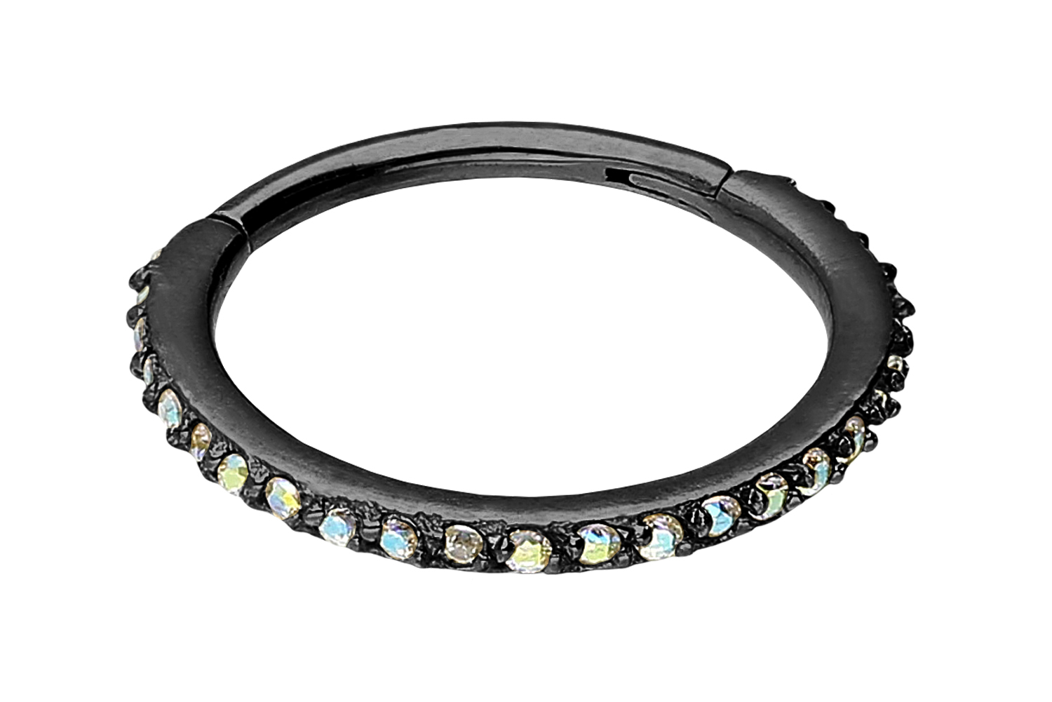 Chirurgenstahl Segmentring Clicker Piercing EINGEFASSTE KRISTALLE ++SALE++